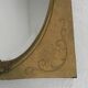 Oval gold mirror with faceted edge, 1950s