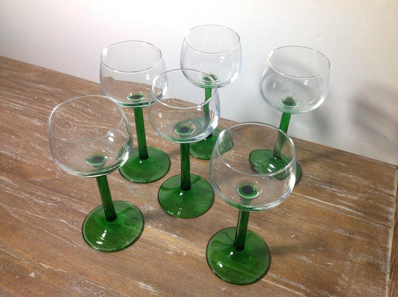 6 Alsace wine glasses