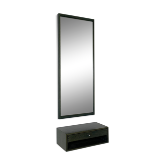 Kai Kristiansen Danish hallway set mirror and cabinet