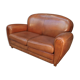 Vintage 3-seater leather club sofa