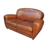 Vintage 3-seater leather club sofa