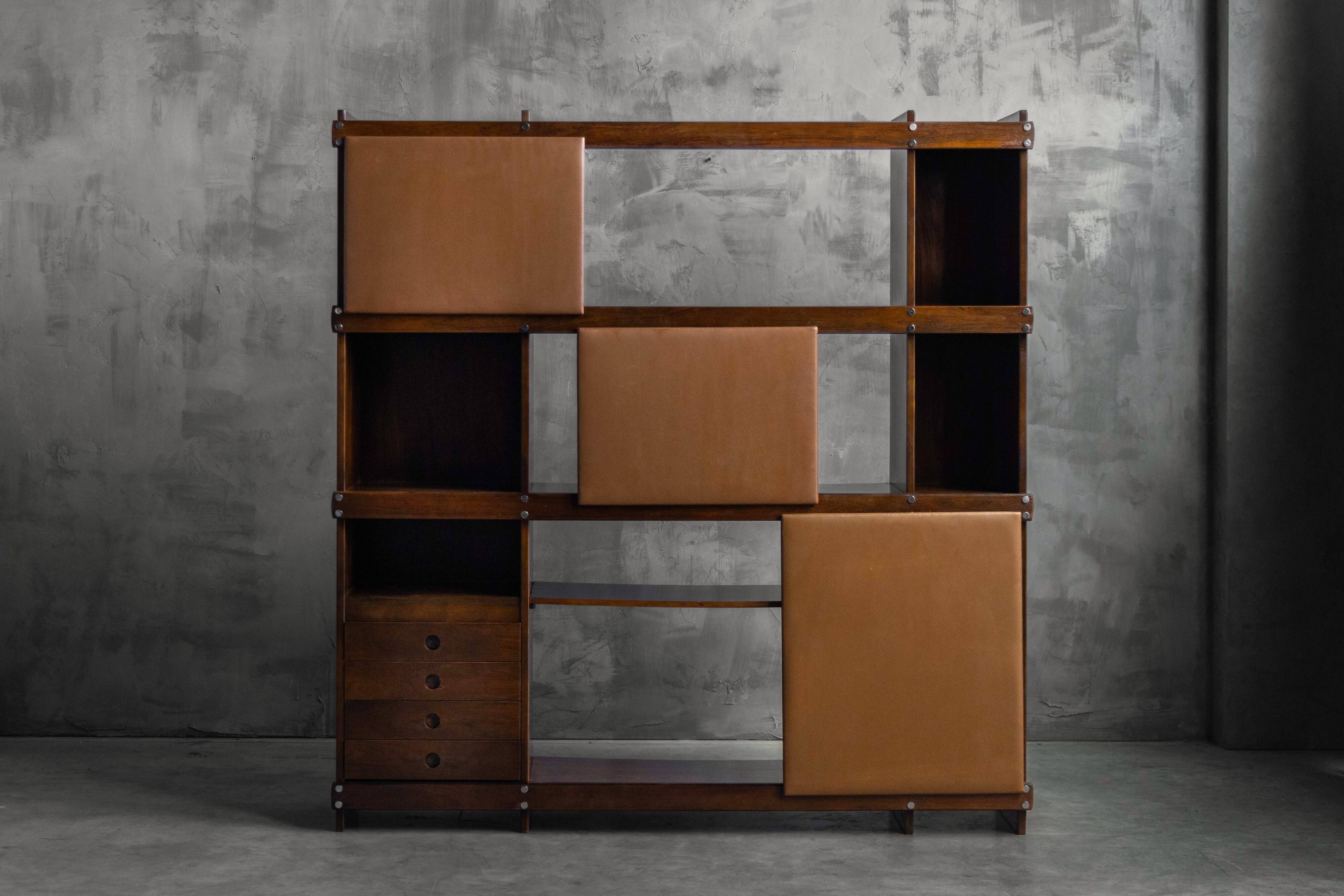 Bookcase 'Adolpho' by Sergio Rodrigues for OCA, Brazil, 1960s