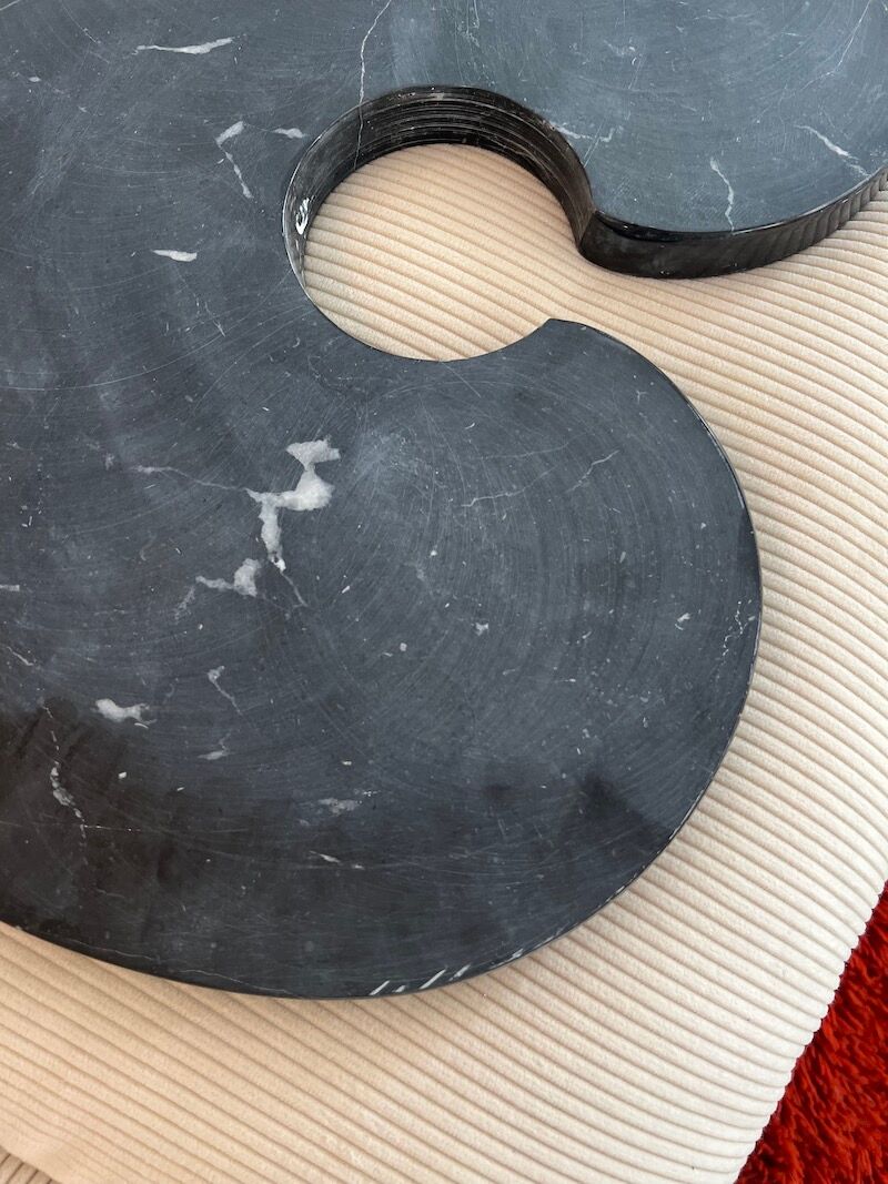 Side table series "Eros" in Marble by Angelo Mangiarotti for Skipper, contemporary edition