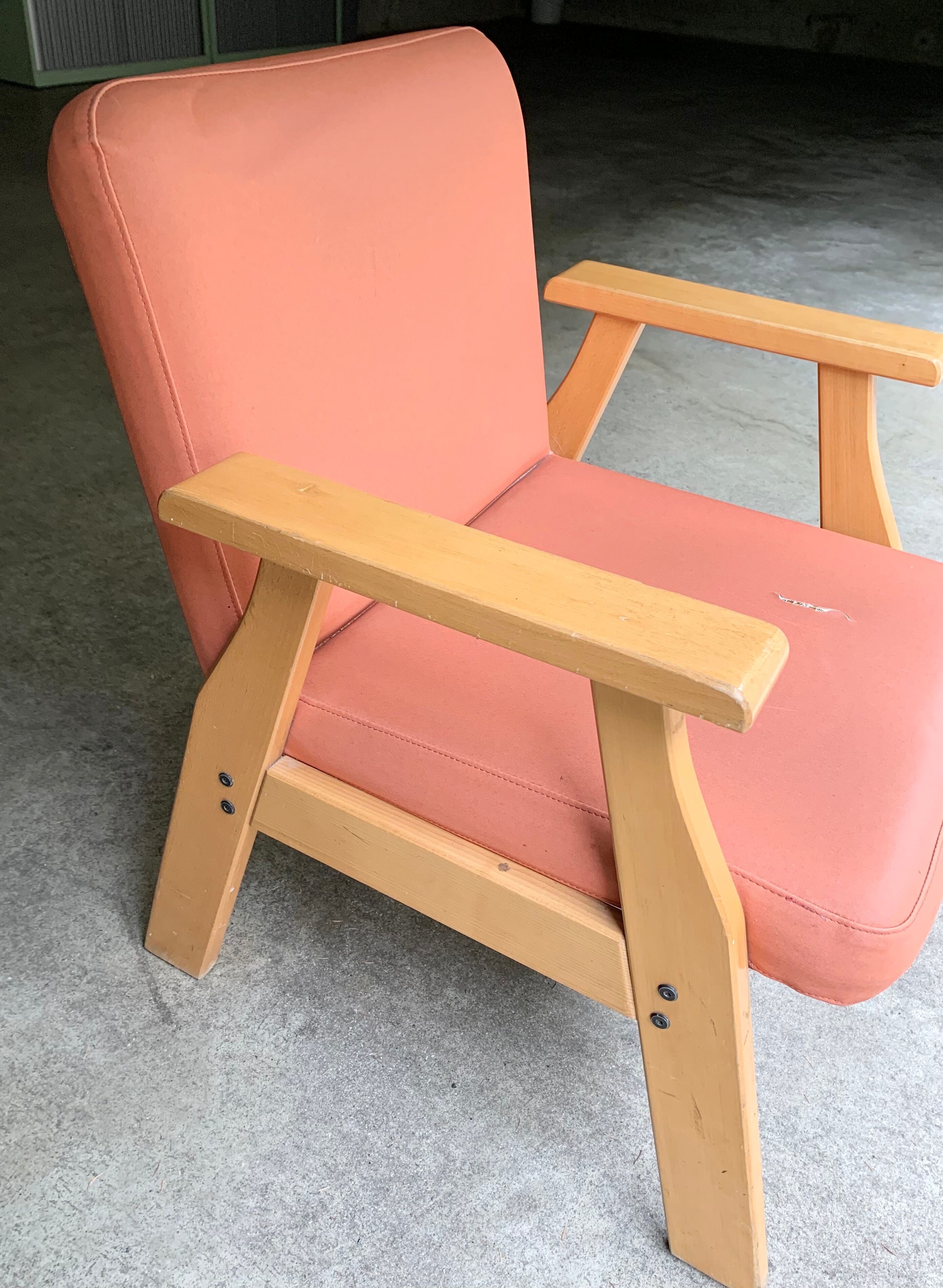 Light wood armchair
