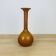 Vintage 70s orange caramel glass vase