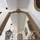 Antique mirror in wood and gilded stucco, Louis XV style, 19th century