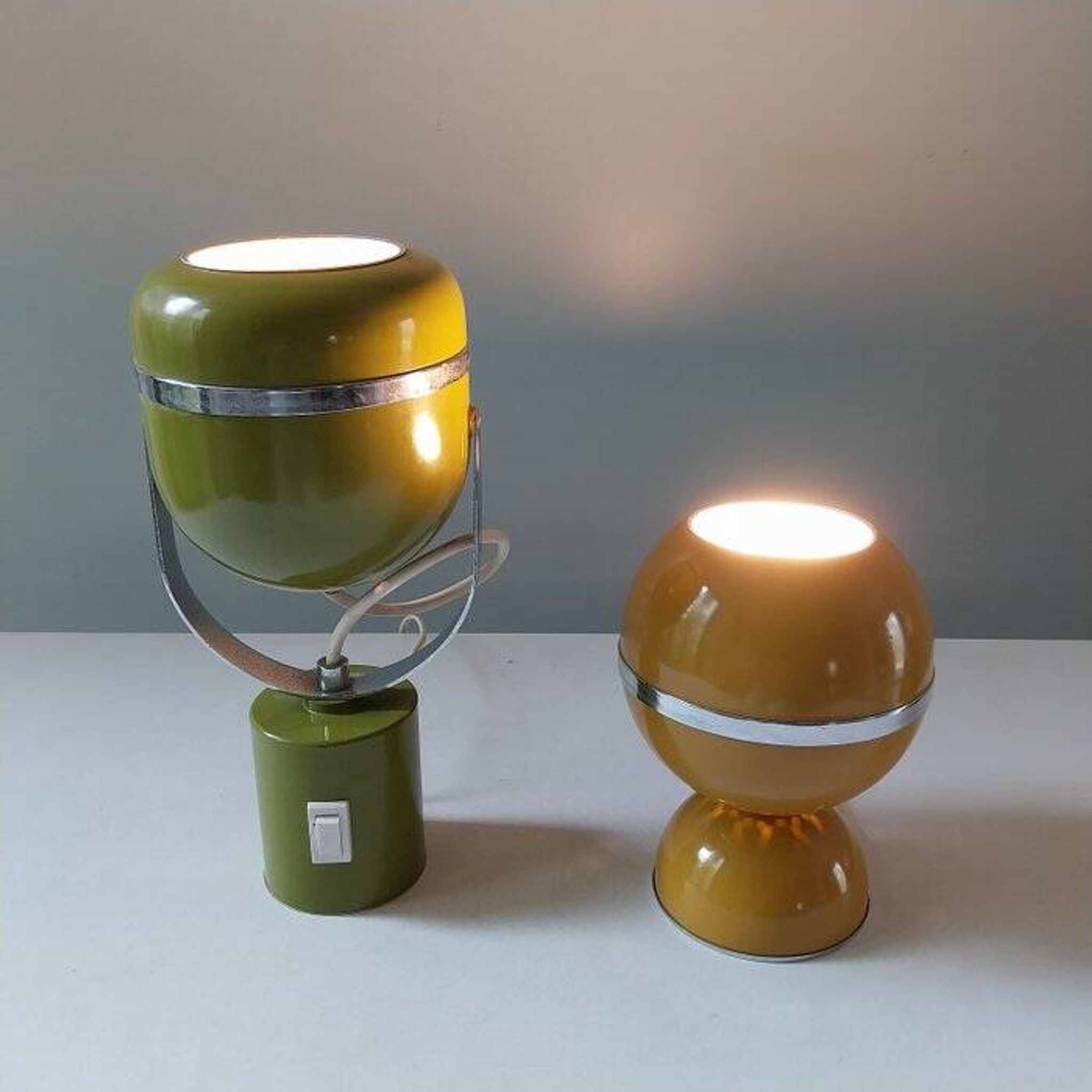 Set of vintage 70s table lamps