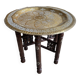 Table basse marocaine plateau cuivre