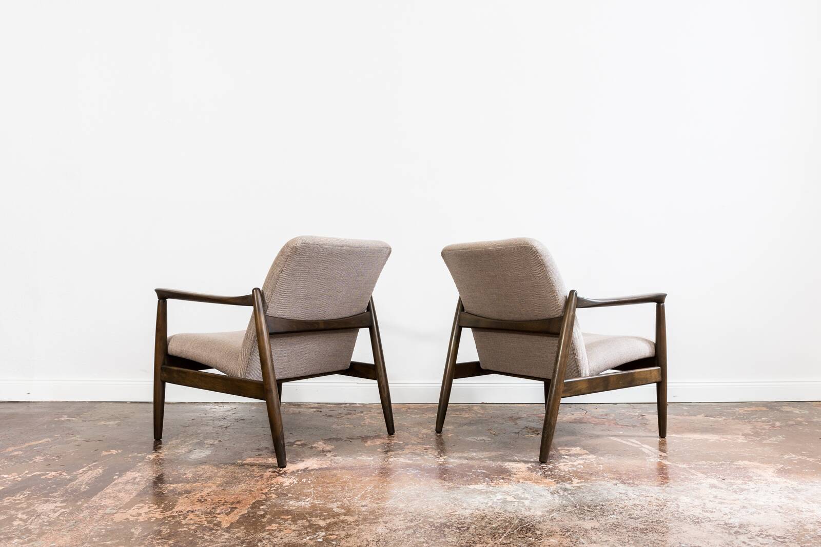 Kvadrat Customizable Pair Of Restored Mid Century Armchairs, 1960's