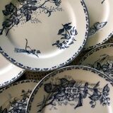 Set of 6 plates Sarreguemines Terre de Fer Model Carmen