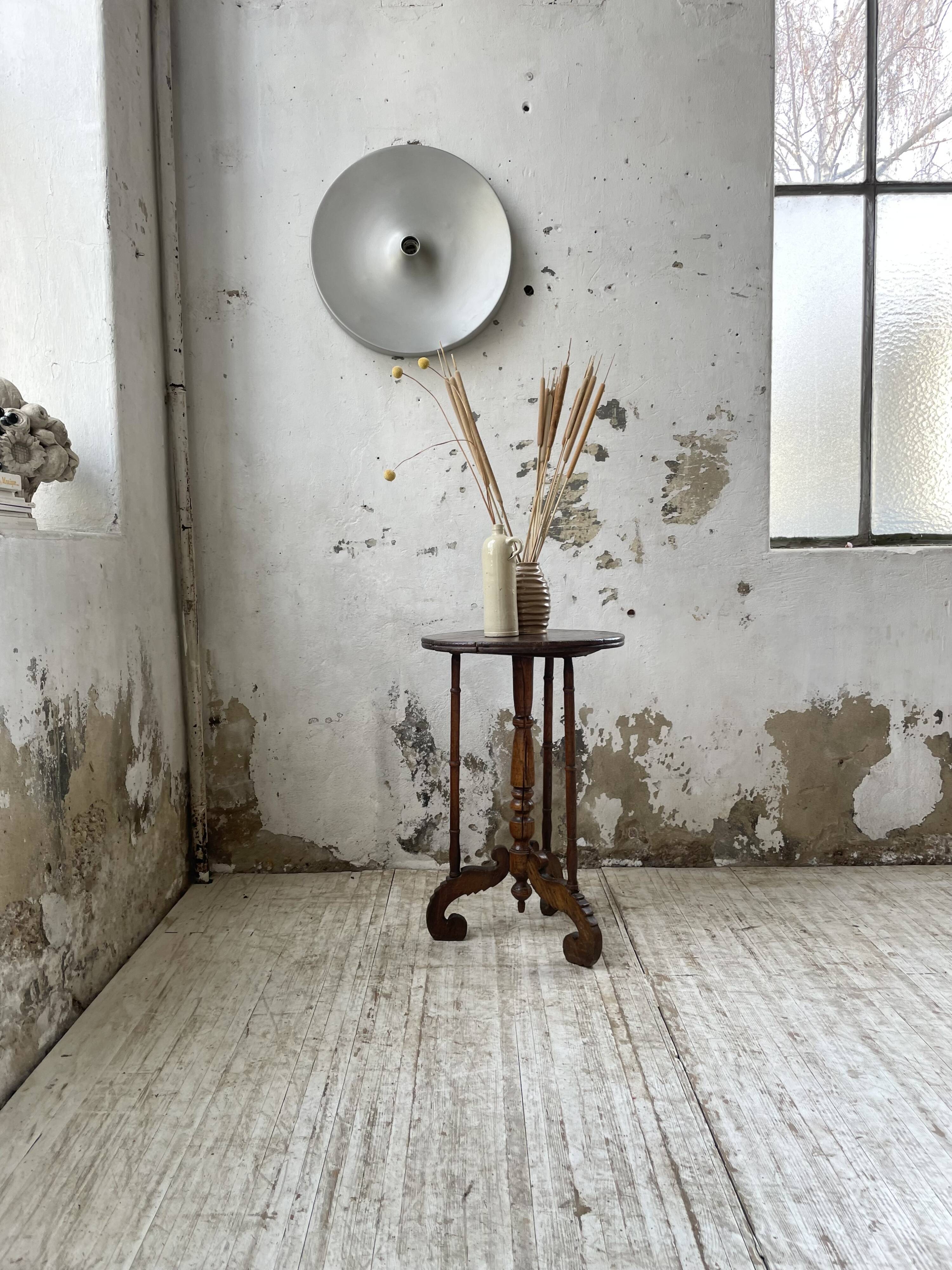 19th century oak pedestal console