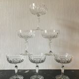 Set of 6 champagne glasses