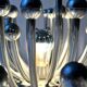 Lampe Pistillo, applique ou plafonnier en chrome Valenti Luce, design 1970