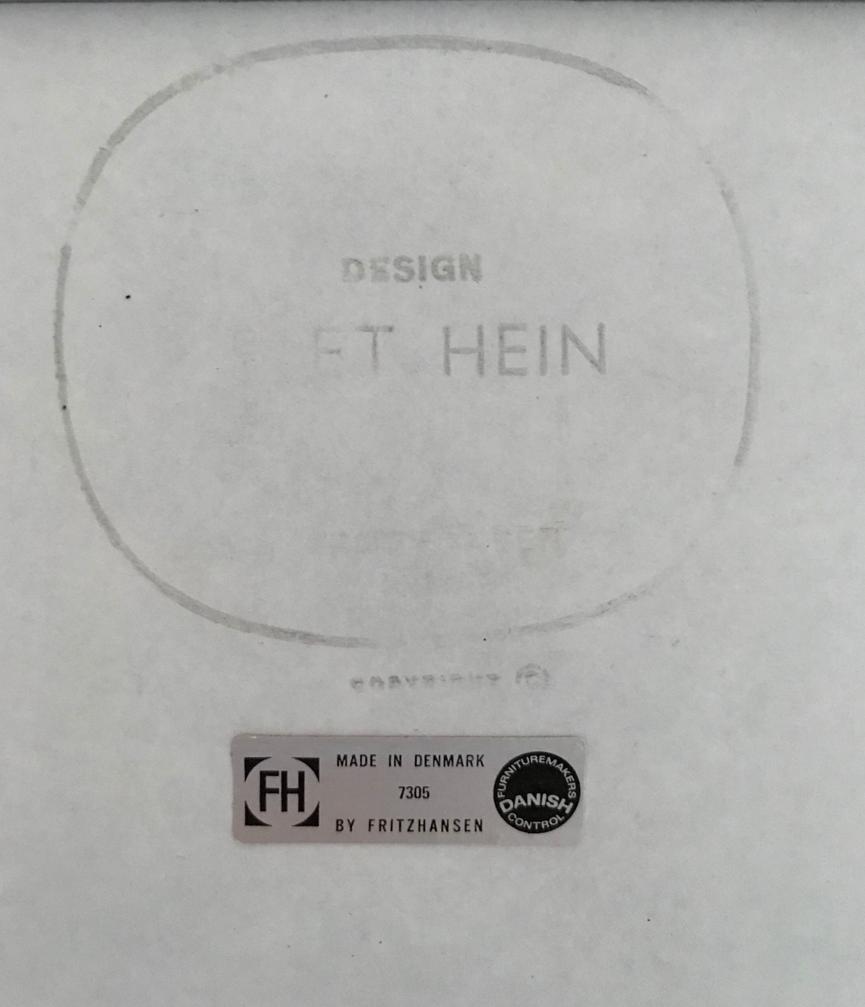 Table à café "superellipse" de Piet Hein et Arne Jacobsen pour Fritz Hansen, Danemark années 60