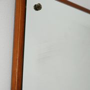 Scandinavian square teak mirror from the 1960s–70s