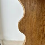 Table d'appoint en chêne massif avec pied ondulé