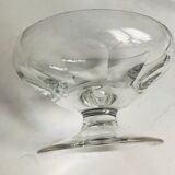 Set of six crystal champagne glasses