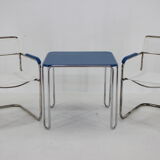 1930s Marcel Breuer Set of  B10 Bauhaus Tubular Table  and B34 Armachairs by Mucke Melder, CZ