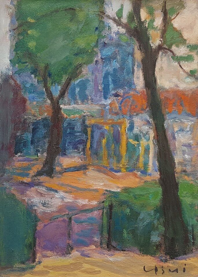 Painting by Nagao Usui "The Square"