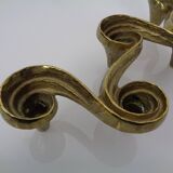 Large Brutalist Bronze Candleholder by Michael Harjes, 1960s