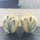 Paire de pieds de lampes italiennes décor iris
