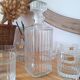 Verres à whisky et carafe striés