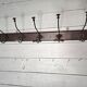 Old wall coat rack, 5 hooks