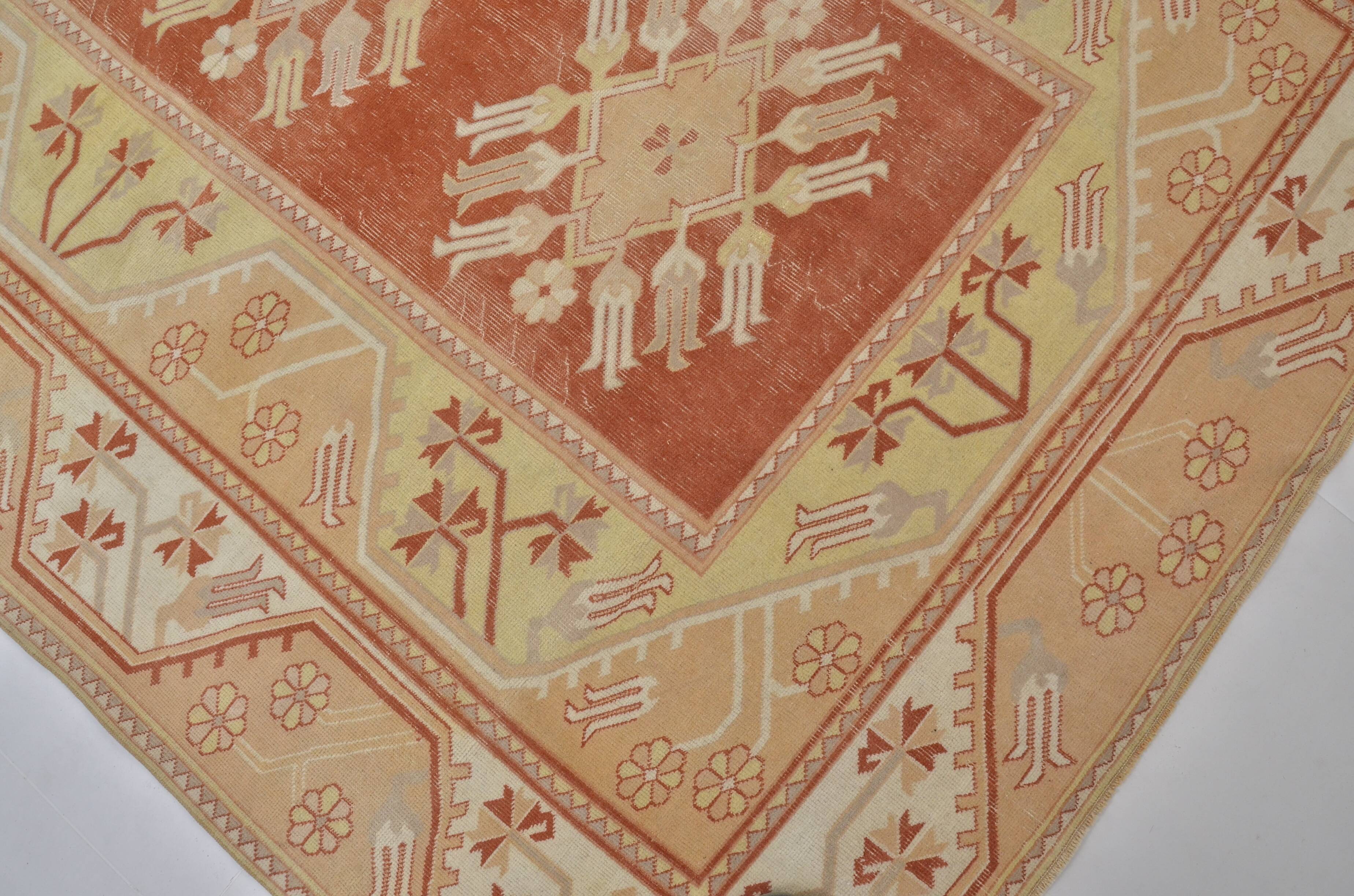 Vintage Handknotted Floral Hnadknotted Rug sku1835