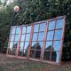 Glass window h141xl263 in oak 4 leaves