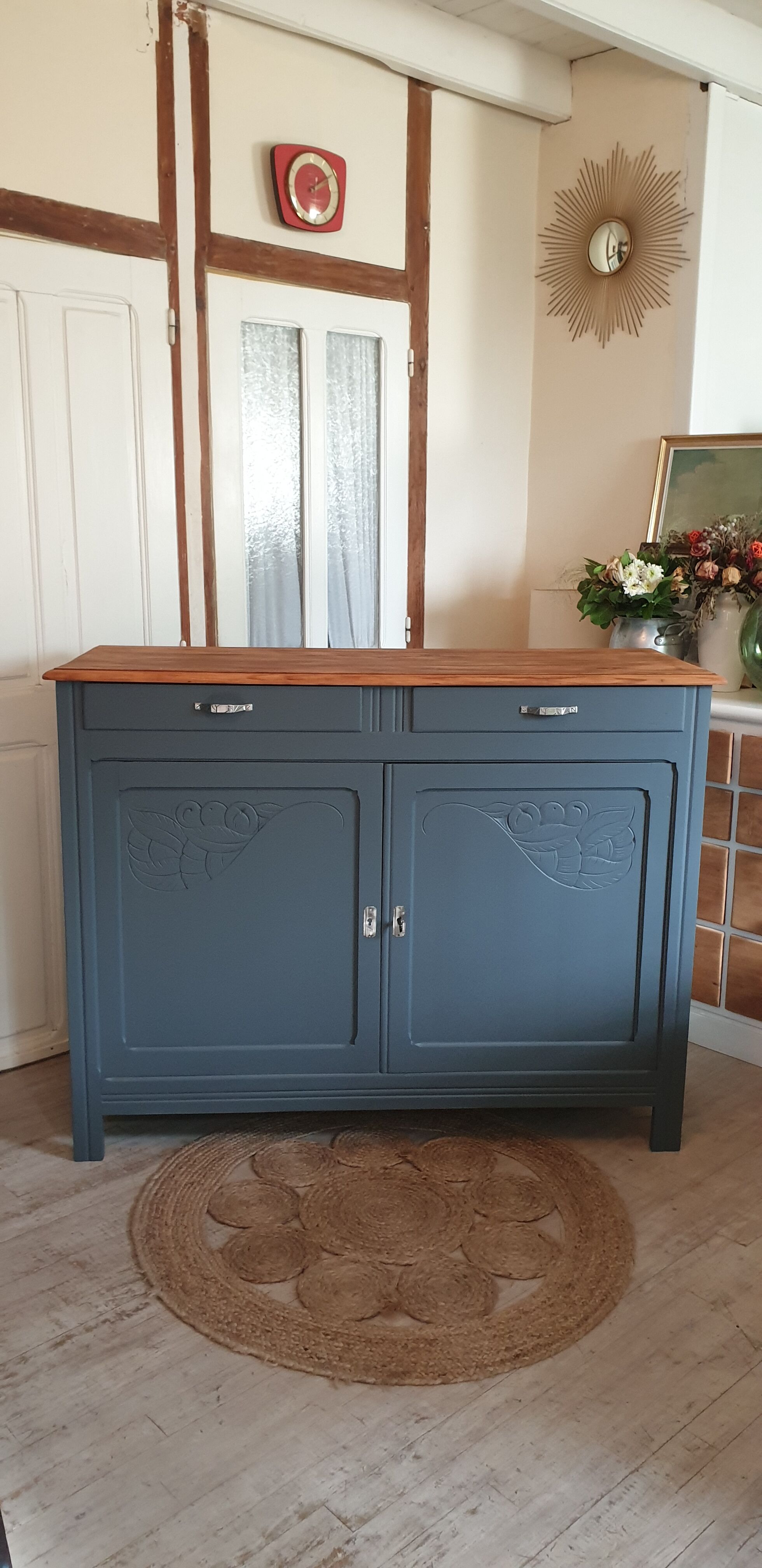 Grey art deco buffet