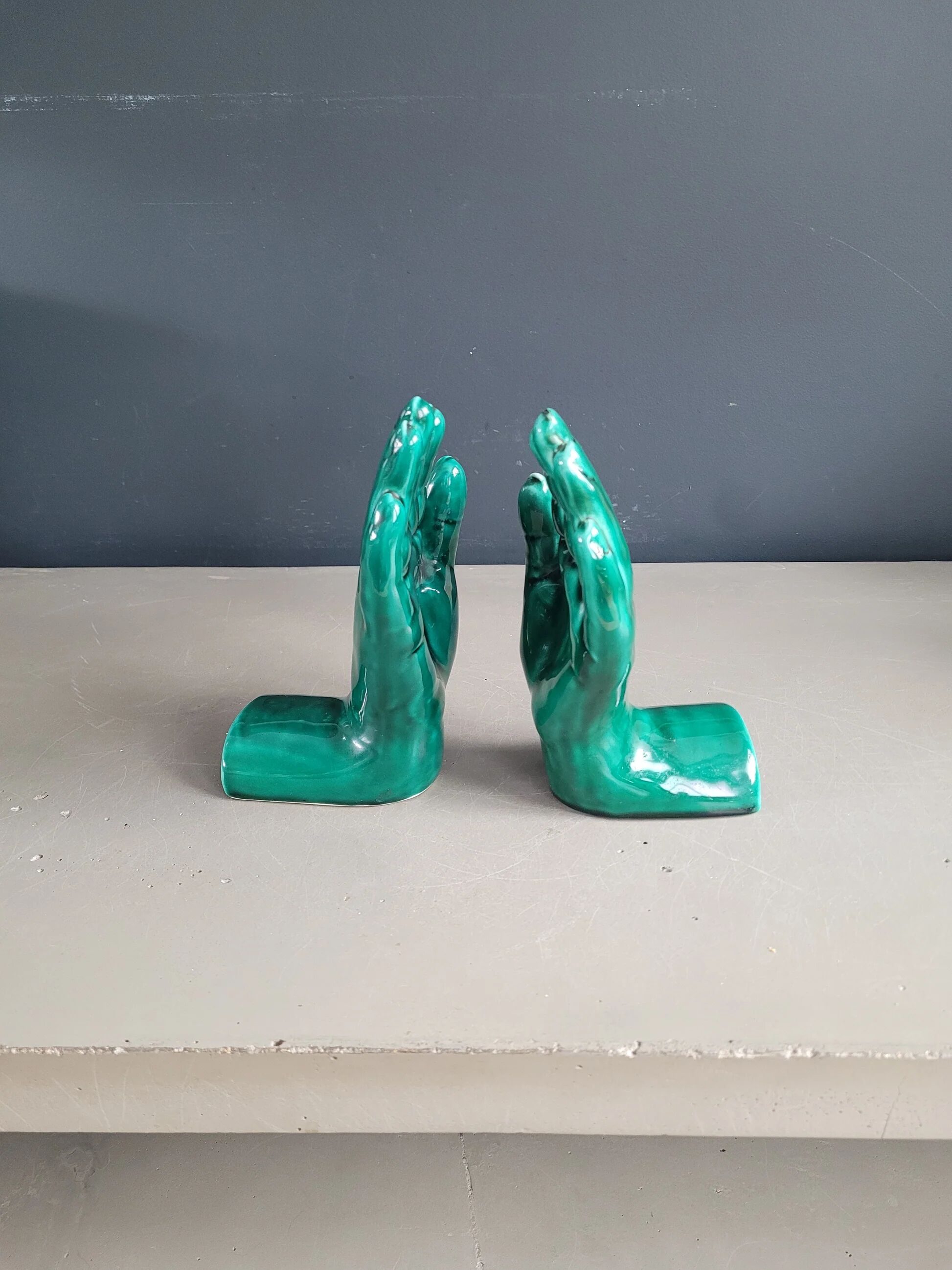 Pair of ceramic hands Vallauris - Ref 955
