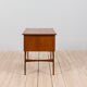 Danish mid century teak desk on sculptural base, 1960s.