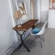Bistro table/wooden top with cast iron legs