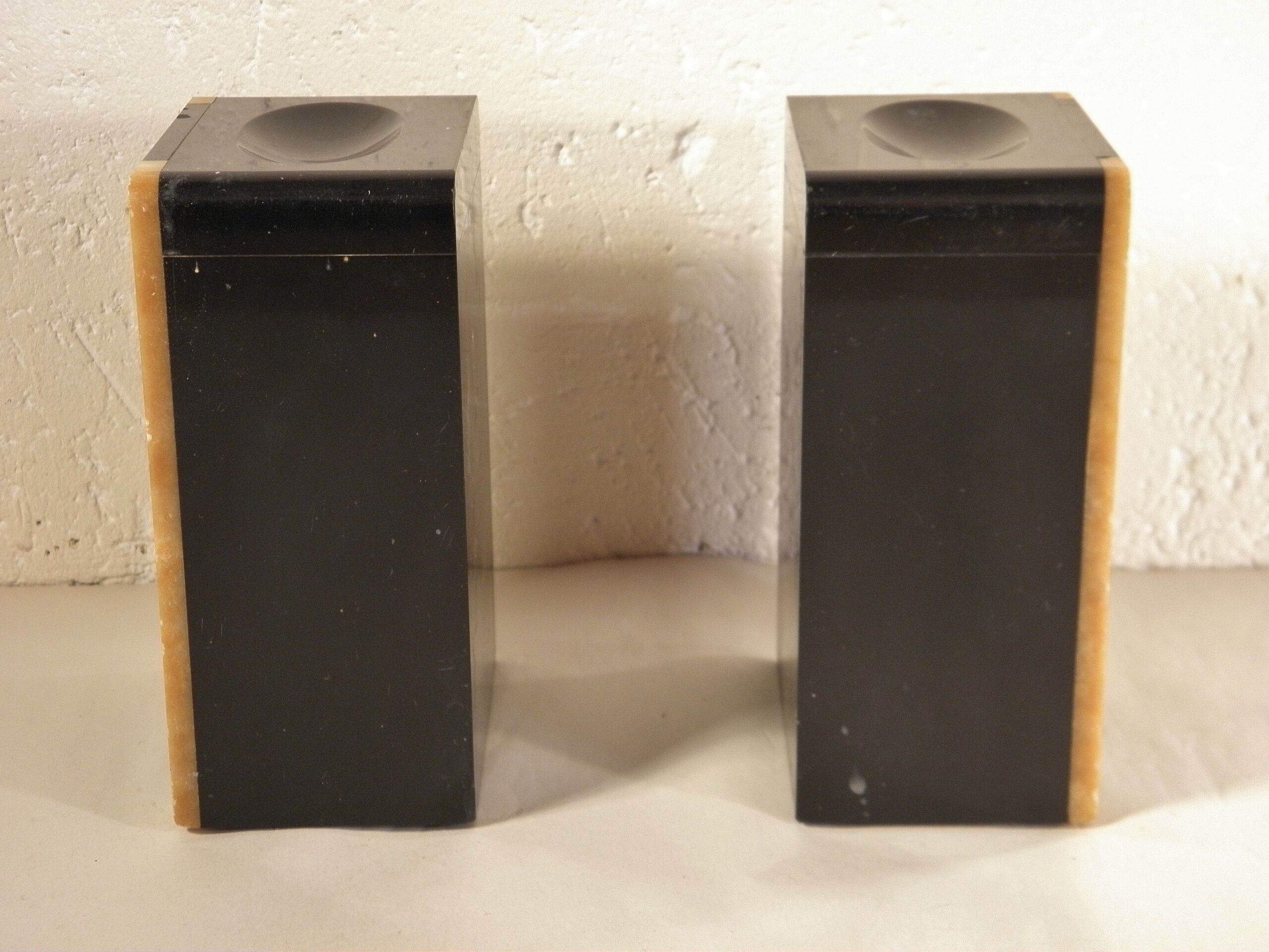 Art deco marble bookends