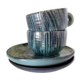 Pair of ceramic lunches Accolay 50s