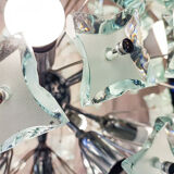 Sputnik chandelier cut glass 1960