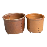 Pair of old faisselle molds