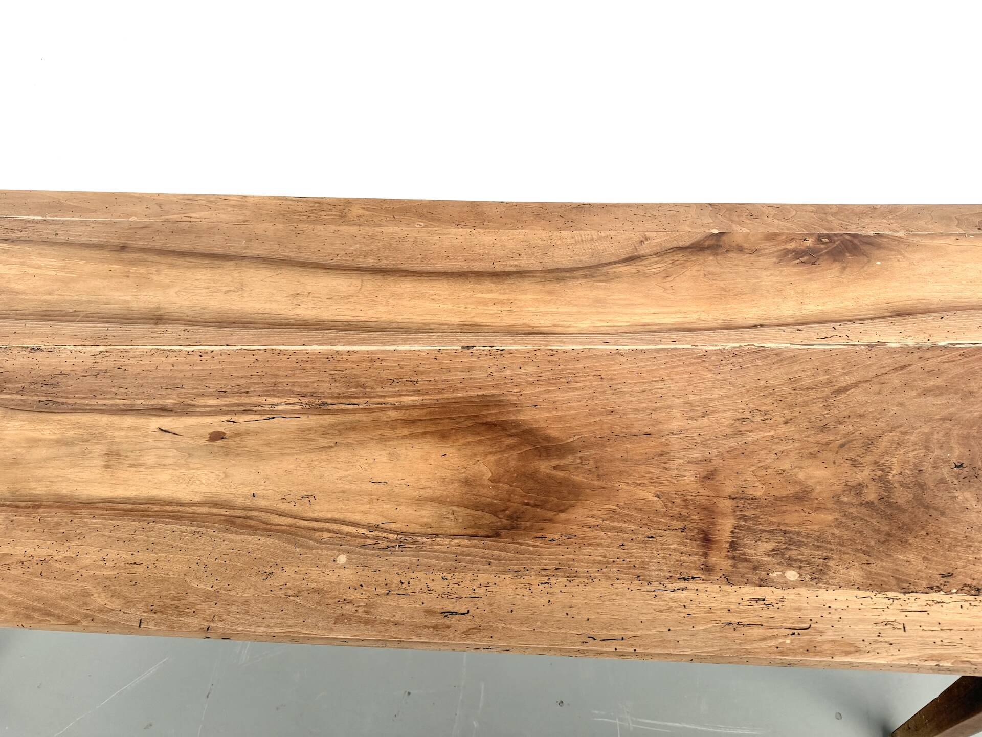 Solid walnut farmhouse table, 1950s.