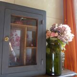 Black pharmacy cabinet