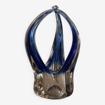 Vase cristal bayel bleu cobalt