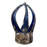 Bayel cobalt blue crystal vase