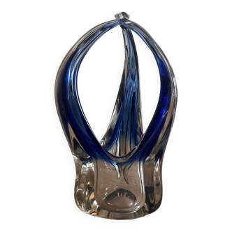 Bayel cobalt blue crystal vase