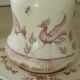 Service de nuit en faience de moustier carafe verre decor aux oiseaux