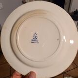2 flat plates from the earthenware factories of Clairefontaine model Hanley