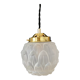 Vintage art deco globe pendant lamp in frosted glass