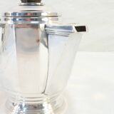 Silver metal coffee / tea service art deco 3 pieces