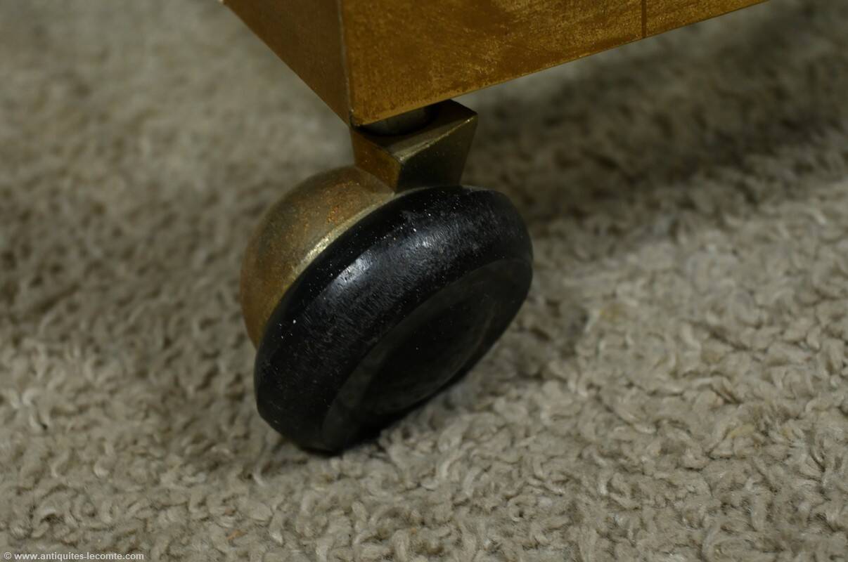 Rolling acrylic and brass serving table – 1960