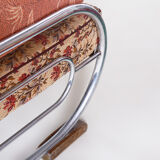 Patterned Fabric Slezak sofa made in 1930s Czechia