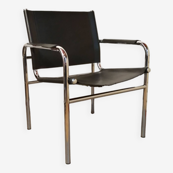 Vintage Klinte chrome armchair by Tord Bjorklund for Ikea 1980s