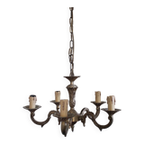 5-branch bronze chandelier